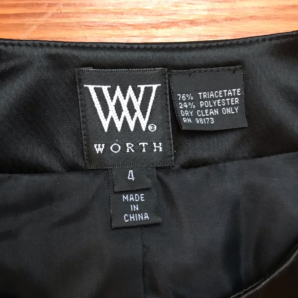 Worth Black Satin Flare Sleeve Jacket, EUC, 4 - Picture 4 of 13